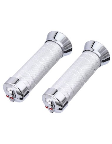 Grips 7/8 long 130mm 16a Chrome Skull.